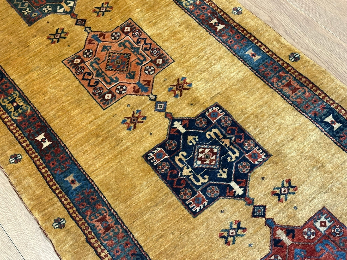 Orientteppich handgeknüpft 282x80 cm Gabbeh Schurwolle