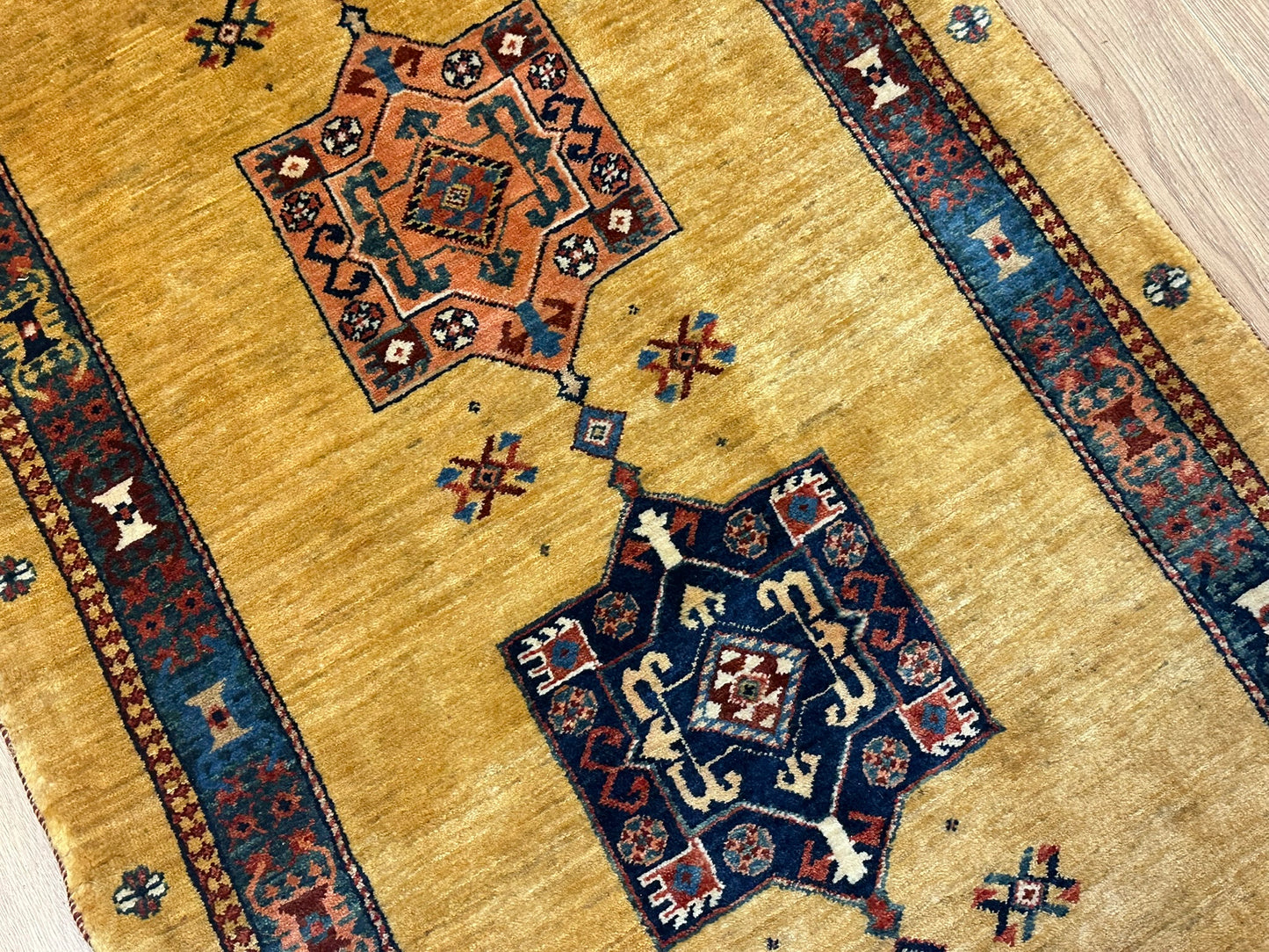 Orientteppich handgeknüpft 282x80 cm Gabbeh Schurwolle