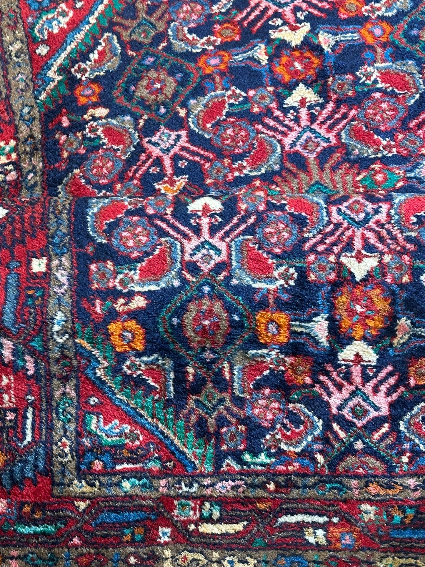 Orientteppich handgeknüpft Hamadan Art Deco 147x105 cm