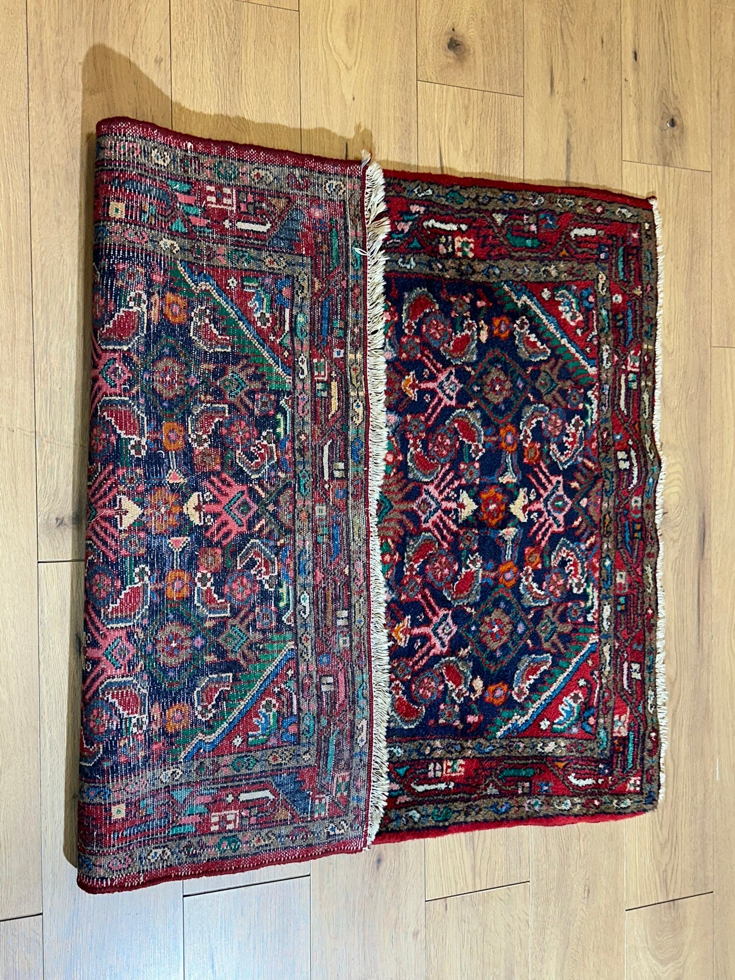 Orientteppich handgeknüpft Hamadan Art Deco 147x105 cm