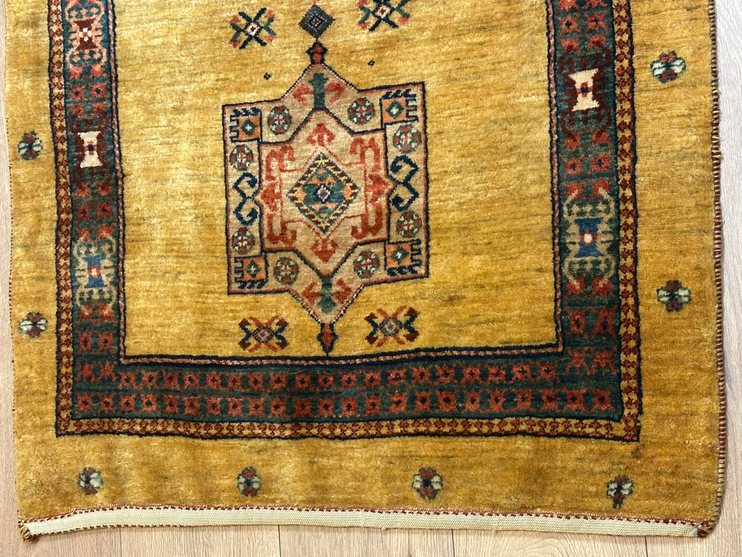 Orientteppich handgeknüpft 282x80 cm Gabbeh Schurwolle