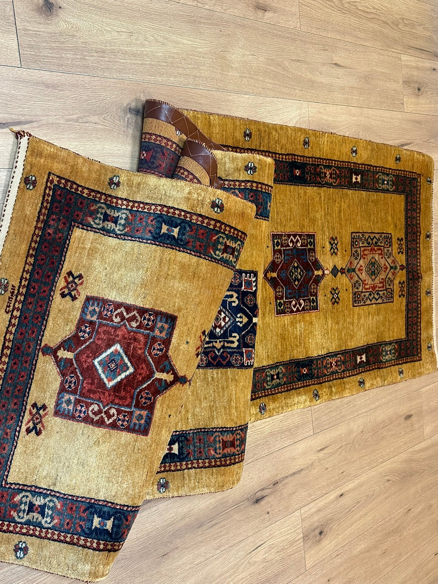 Orientteppich handgeknüpft 282x80 cm Gabbeh Schurwolle
