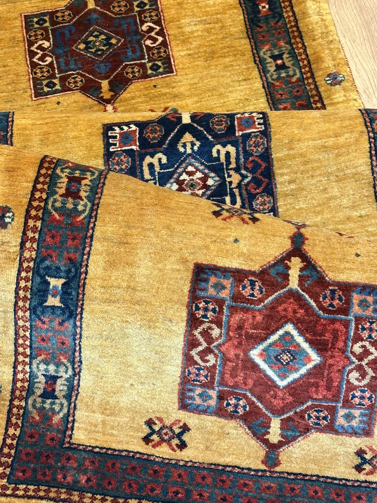 Orientteppich handgeknüpft 282x80 cm Gabbeh Schurwolle