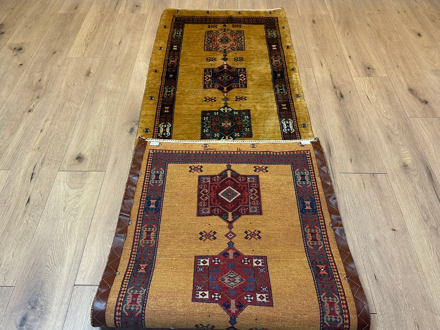 Orientteppich handgeknüpft 282x80 cm Gabbeh Schurwolle