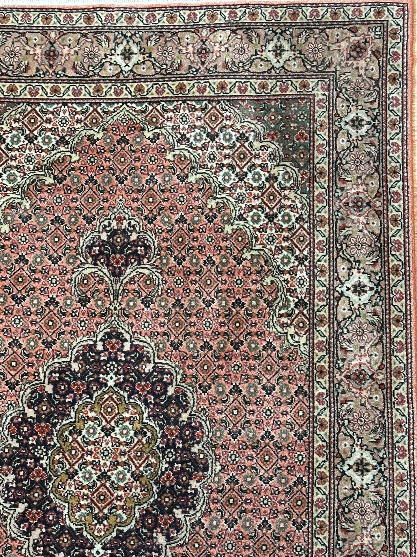 Orientteppich Täbriz 50 Raj mit Seide Handgeknüpft Altrosa 124x80 cm
