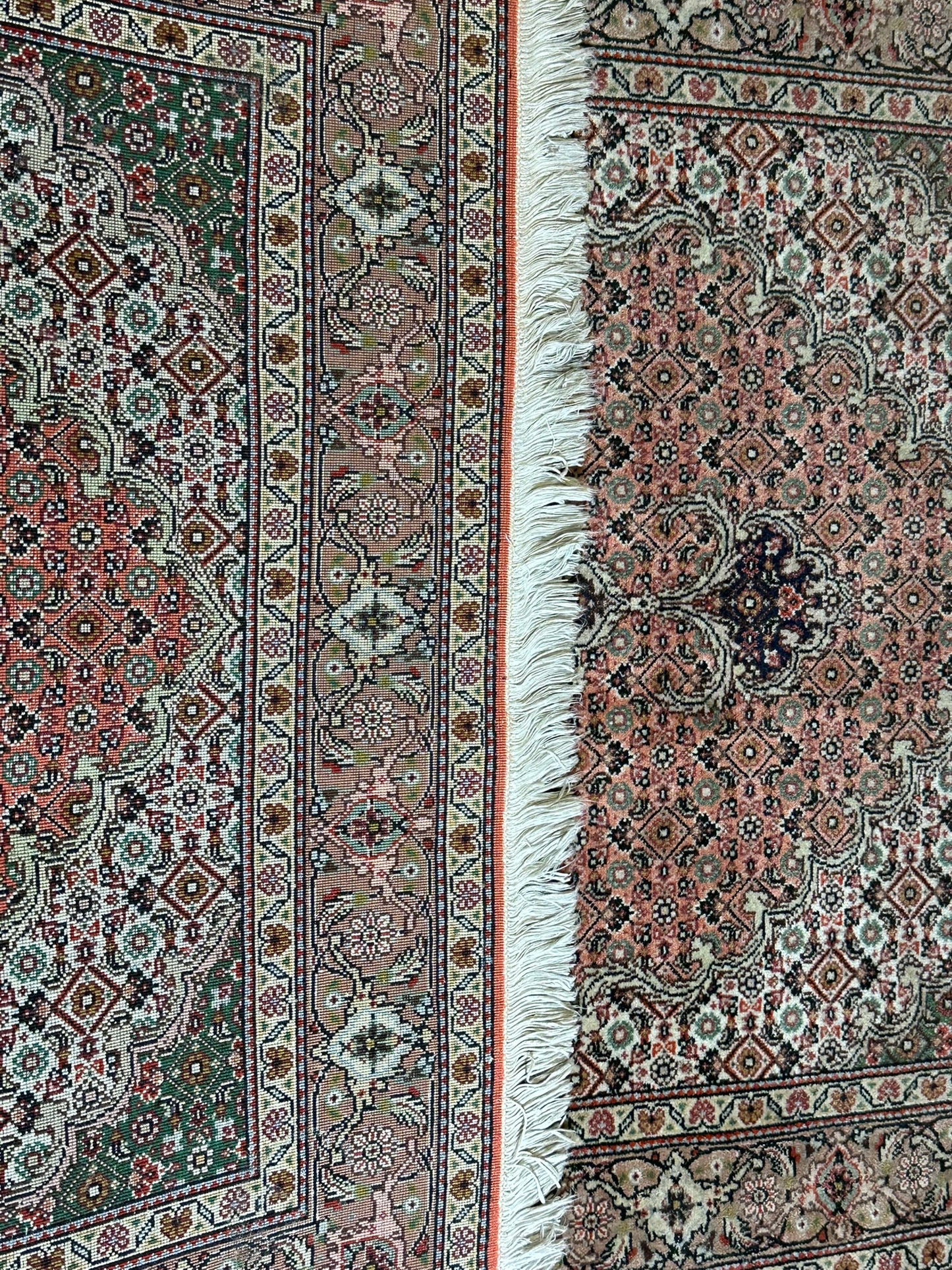 Orientteppich Täbriz 50 Raj mit Seide Handgeknüpft Altrosa 124x80 cm