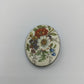 Vintage Emaille-Brosche mit Blumenmotiv