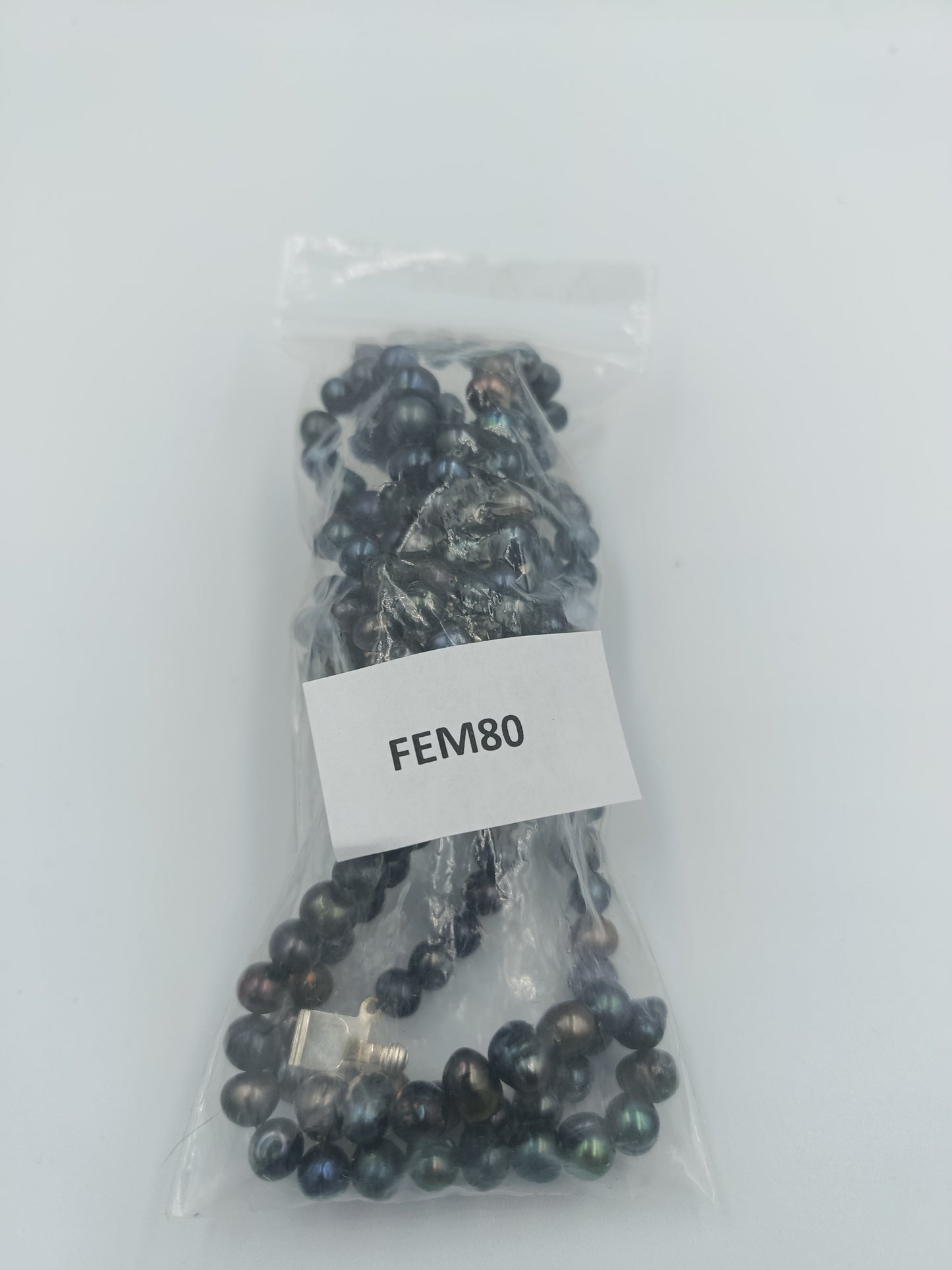 Elegantes Perlen-Set mit Strass-Schließe (Collier & Armband) Kette