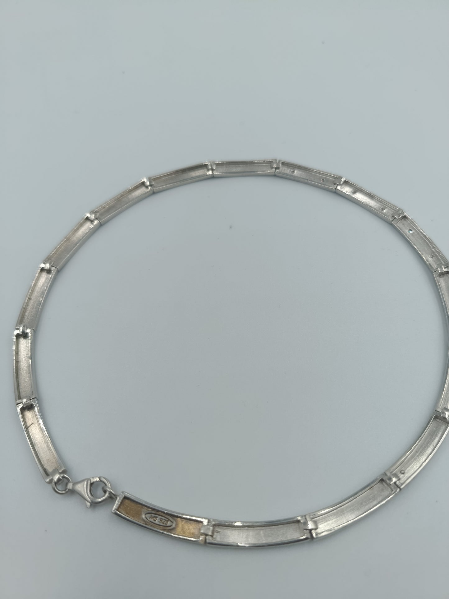 Elegantes Collier aus 925er Silber mit Ziersteinen Kette Silber