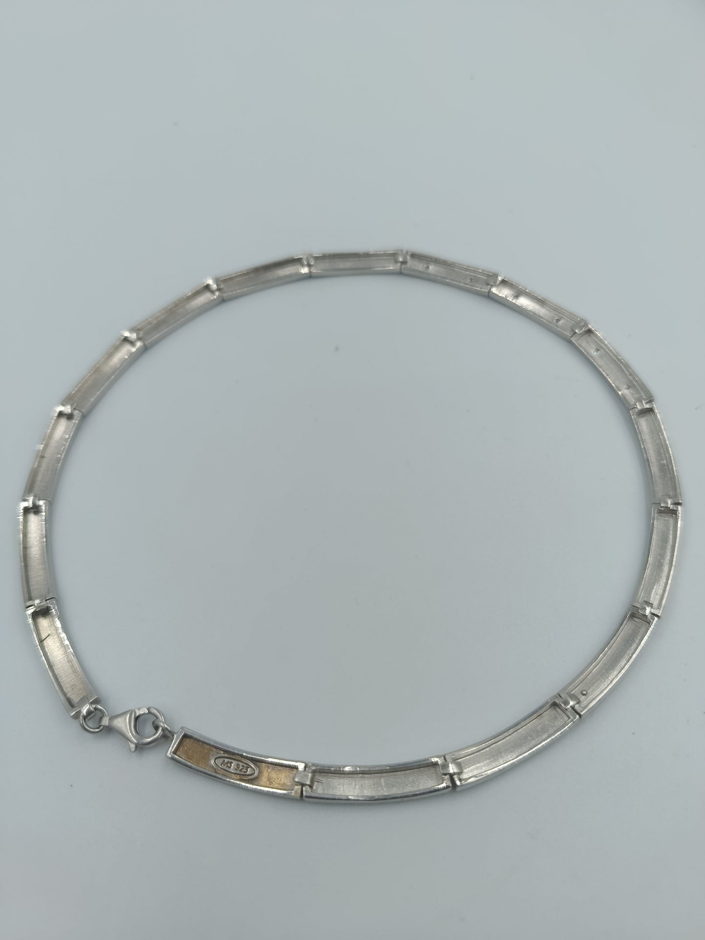 Elegantes Collier aus 925er Silber mit Ziersteinen Kette Silber