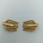 Vintage Clip-Ohrringe in Gold mit Strass