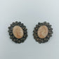 Antike Clip-Ohrringe mit Kamee-Optik