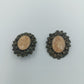 Antike Clip-Ohrringe mit Kamee-Optik