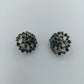 Vintage Clip-Ohrringe mit schwarzen Strasssteinen