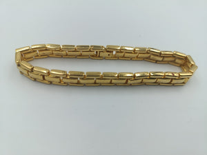 Vergoldetes Panzerarmband mit Glied-Design