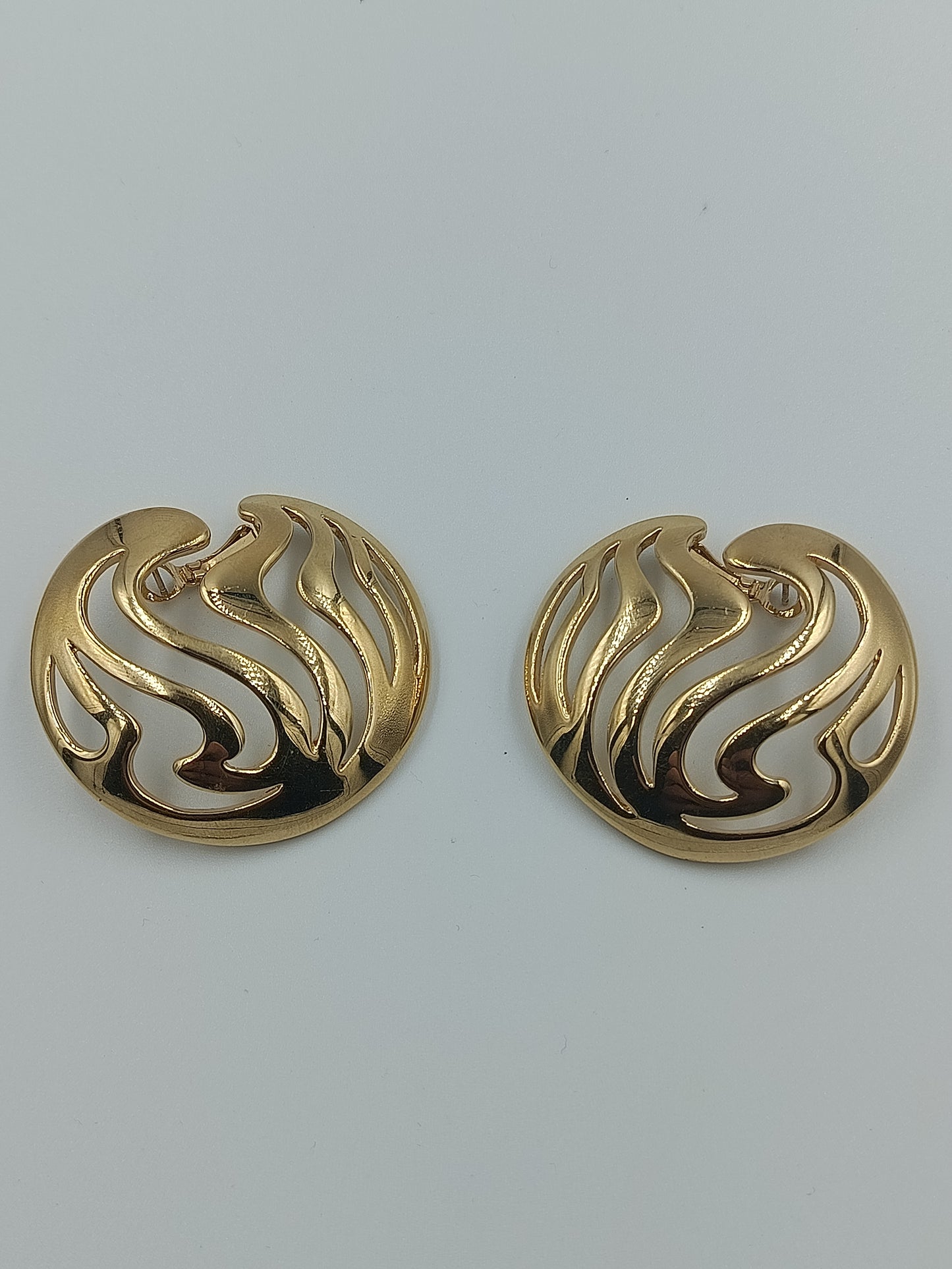 Elegante Vintage-Ohrringe im Wellen-Design