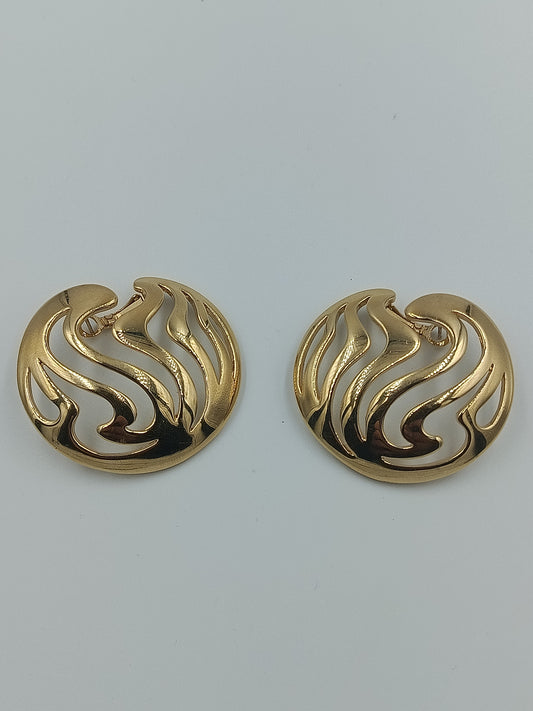 Elegante Vintage-Ohrringe im Wellen-Design