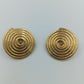 Goldfarbene Vintage Ohrclips, Rund mit Kreisdesign