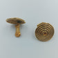 Goldfarbene Vintage Ohrclips, Rund mit Kreisdesign