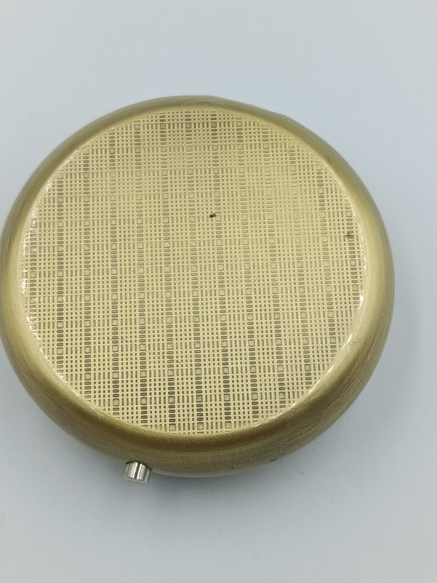 Runde Vintage-Dose mit Vogel- und Käfig-Motiv