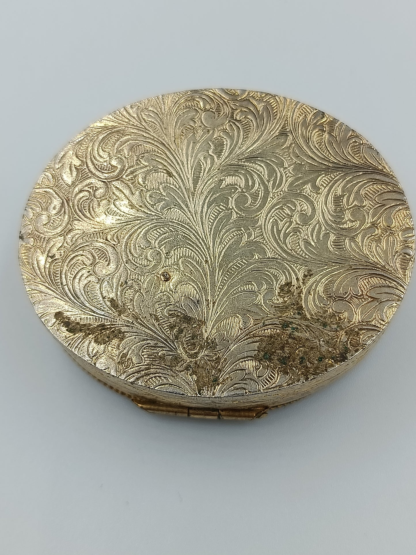 Runde Schmuckdose mit Onyx-Optik Deckel