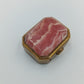 Antike Pillendose mit Rhodochrosit-Deckel