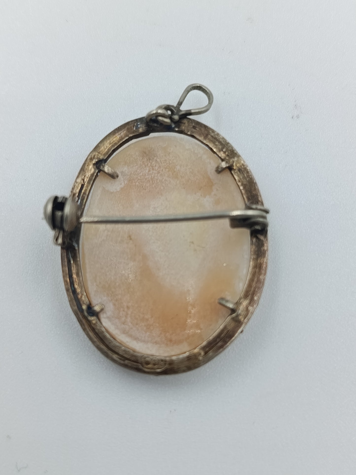 Antike Muschelkamee-Brosche/Pendant