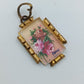 Handbemalter rechteckiger Blumen-Anhänger