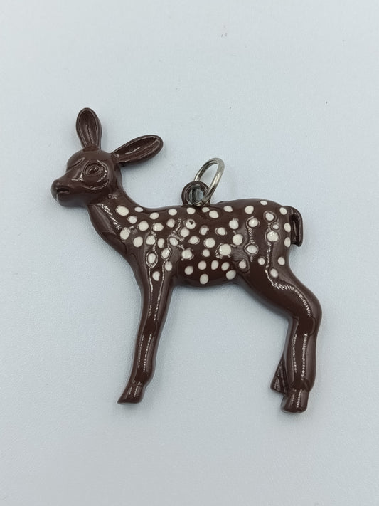 Vintage Kunststoffanhänger „Rehkitz“