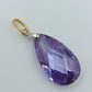 Facettierter Anhänger mit violettem Kristall