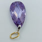 Facettierter Anhänger mit violettem Kristall