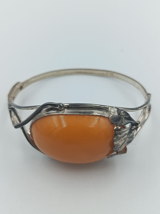 Jugendstil-Armband mit Bernstein