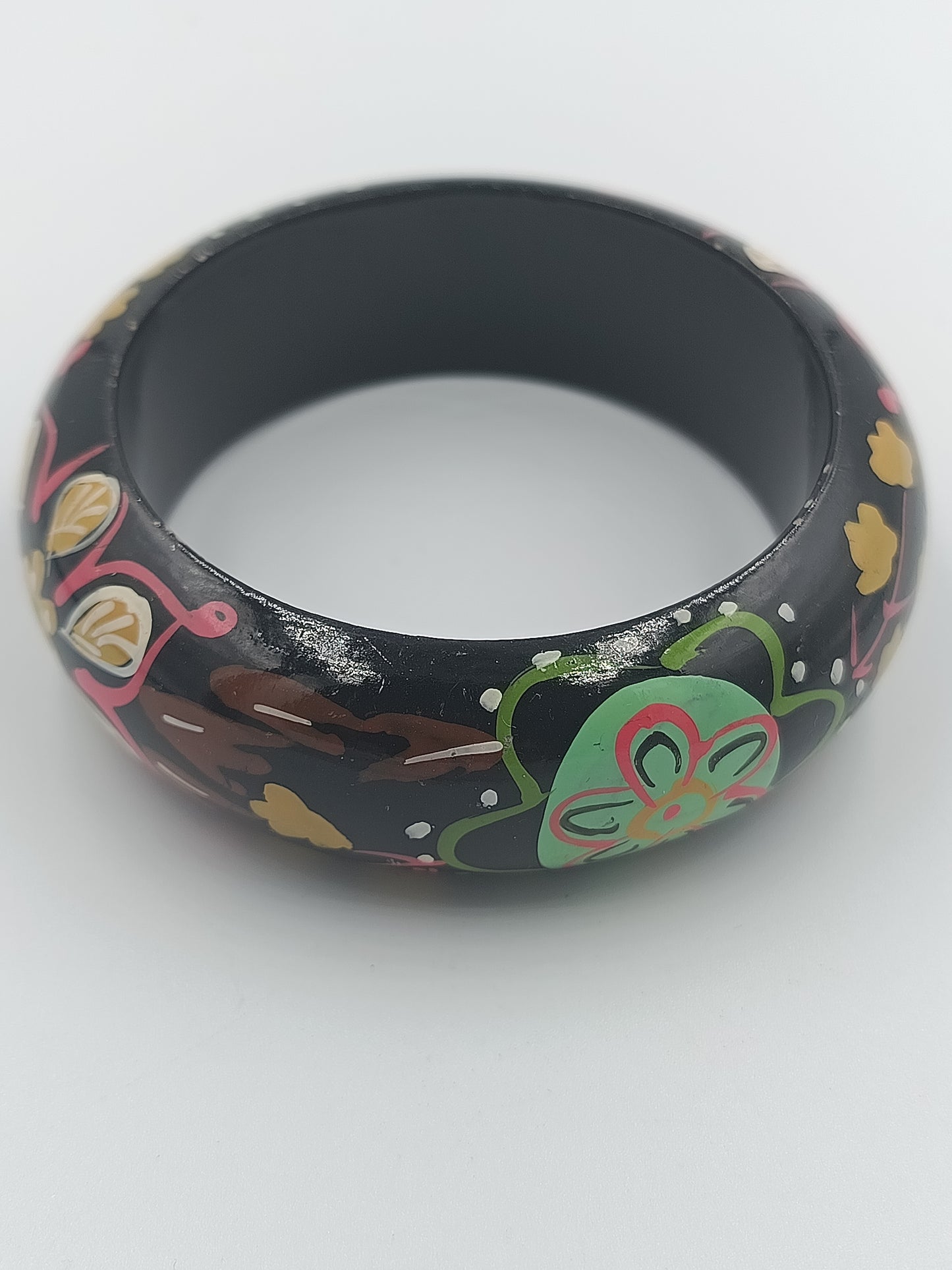 Handbemaltes Vintage-Holzarmband