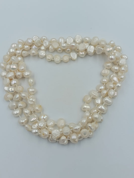 Lange Barock-Perlenkette (Doppelt Tragbar)