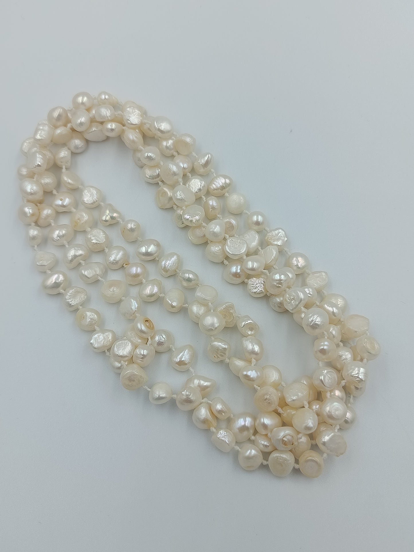 Lange Barock-Perlenkette (Doppelt Tragbar)