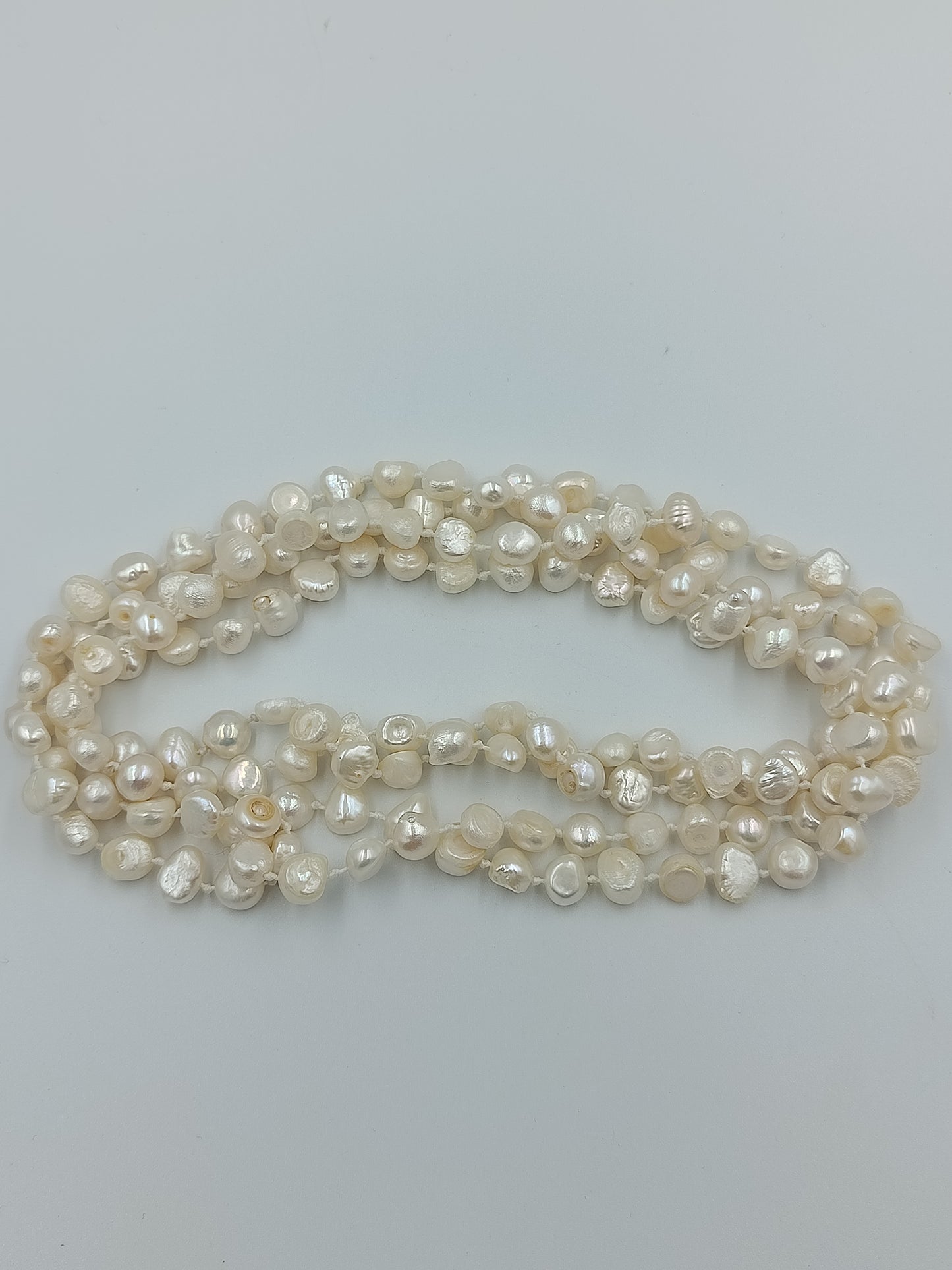 Lange Barock-Perlenkette (Doppelt Tragbar)