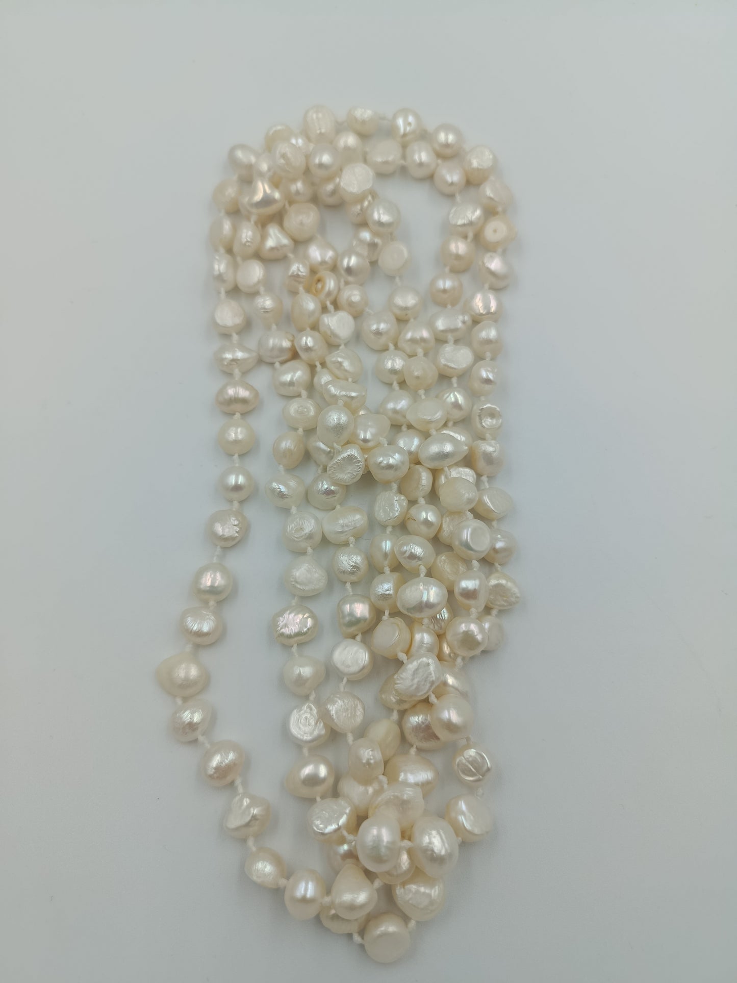 Lange Barock-Perlenkette (Doppelt Tragbar)