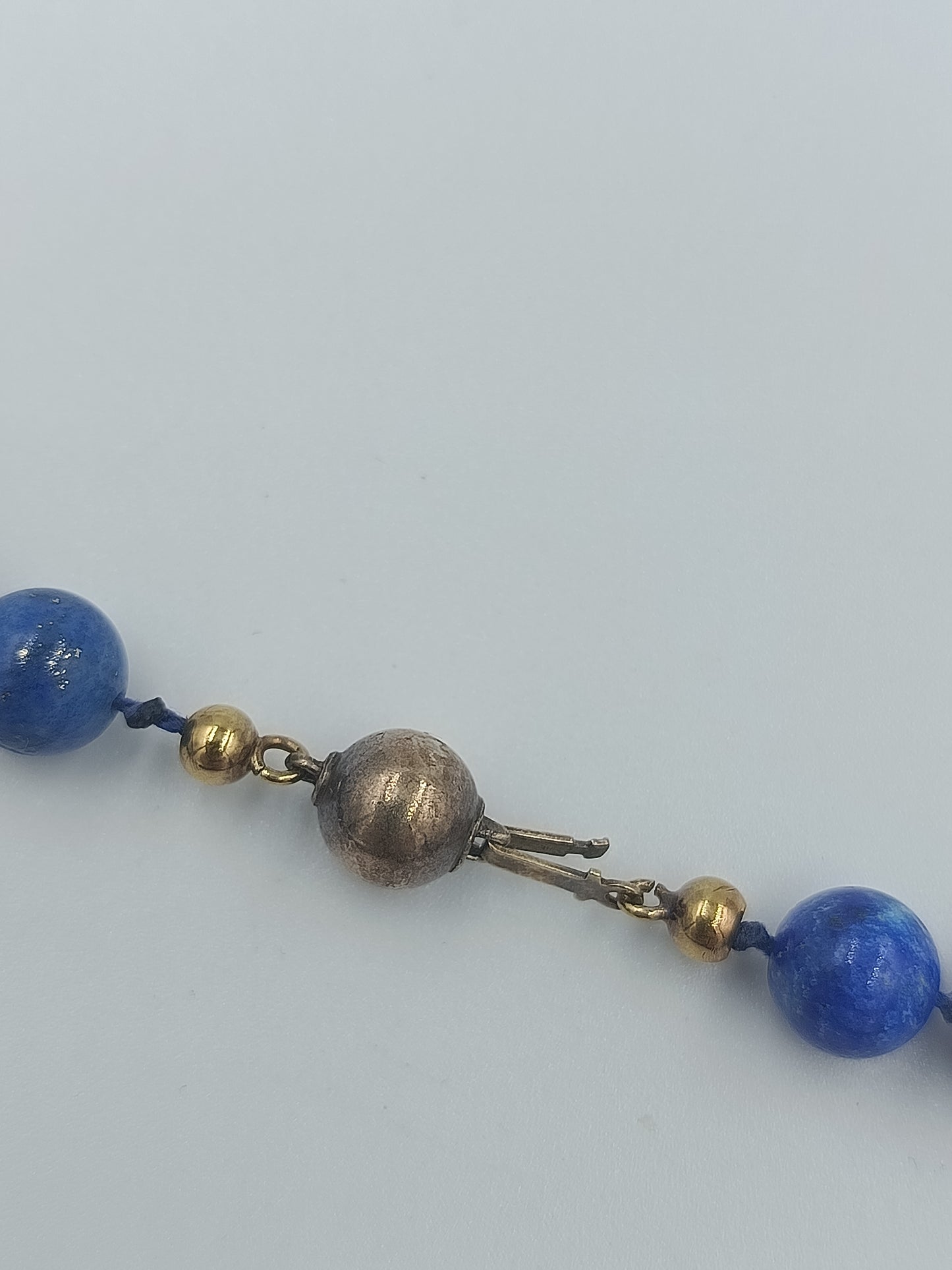 Lapis Lazuli Kette mit 585er Goldverschluss