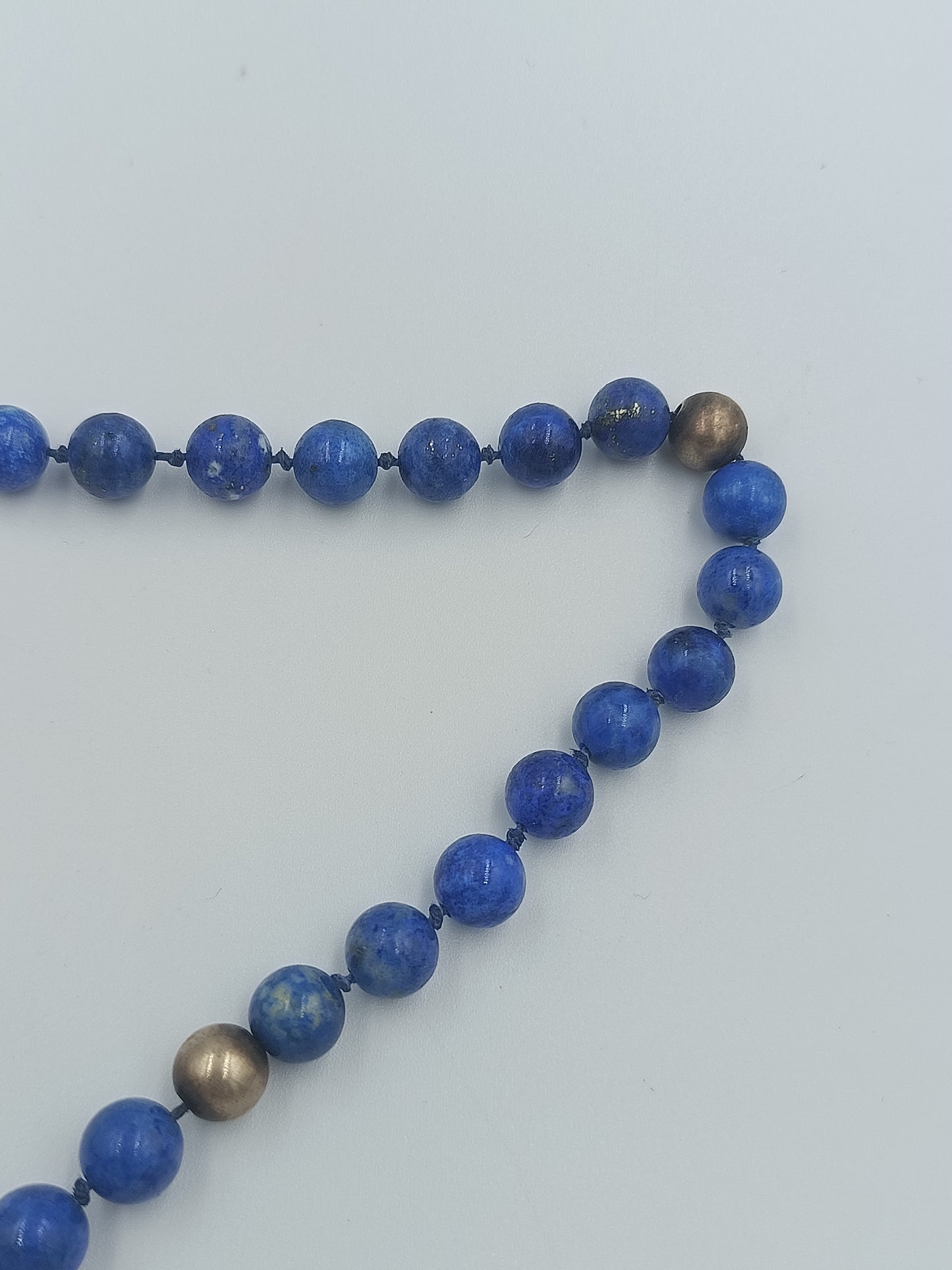 Lapis Lazuli Kette mit 585er Goldverschluss