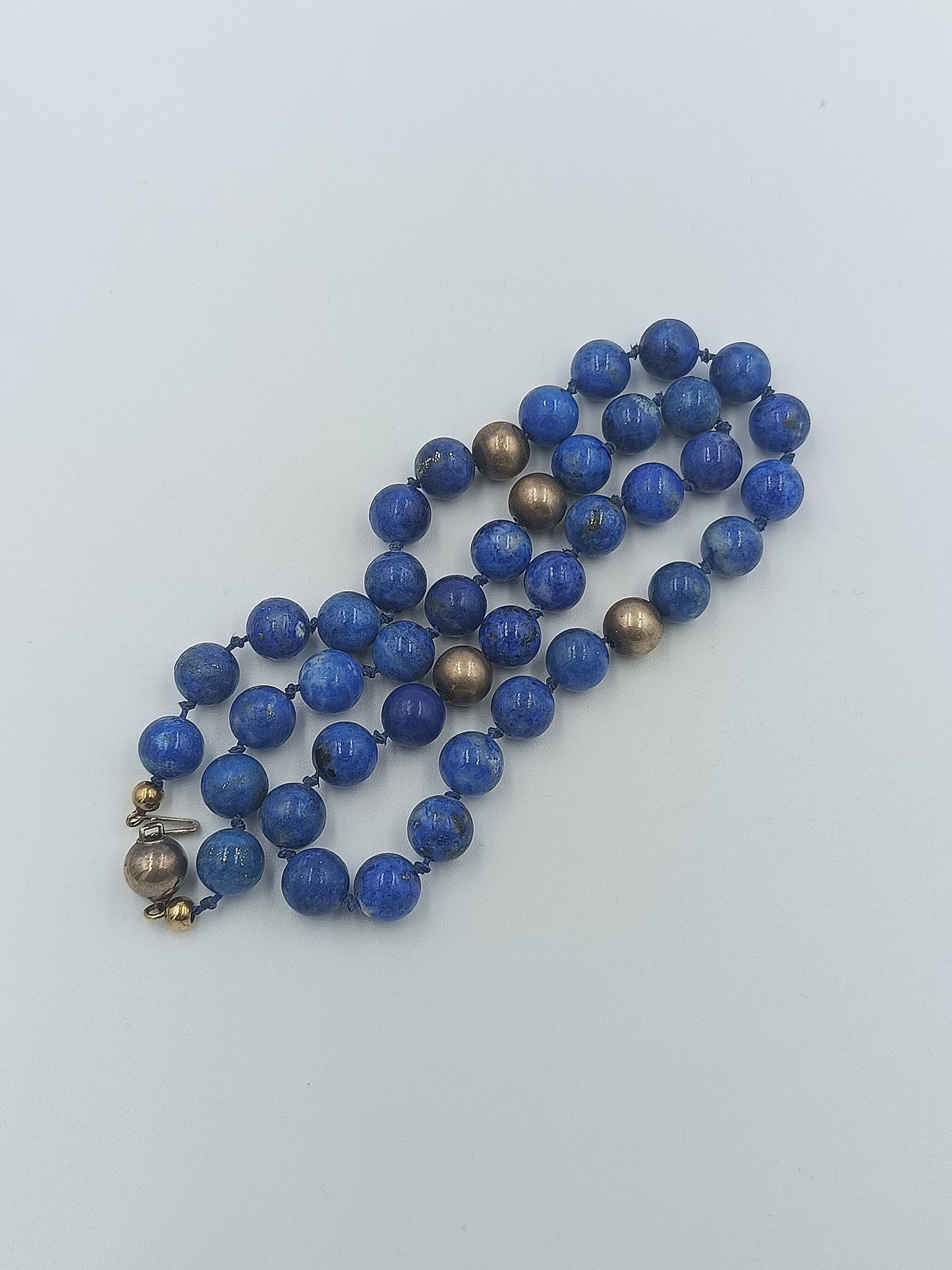 Lapis Lazuli Kette mit 585er Goldverschluss