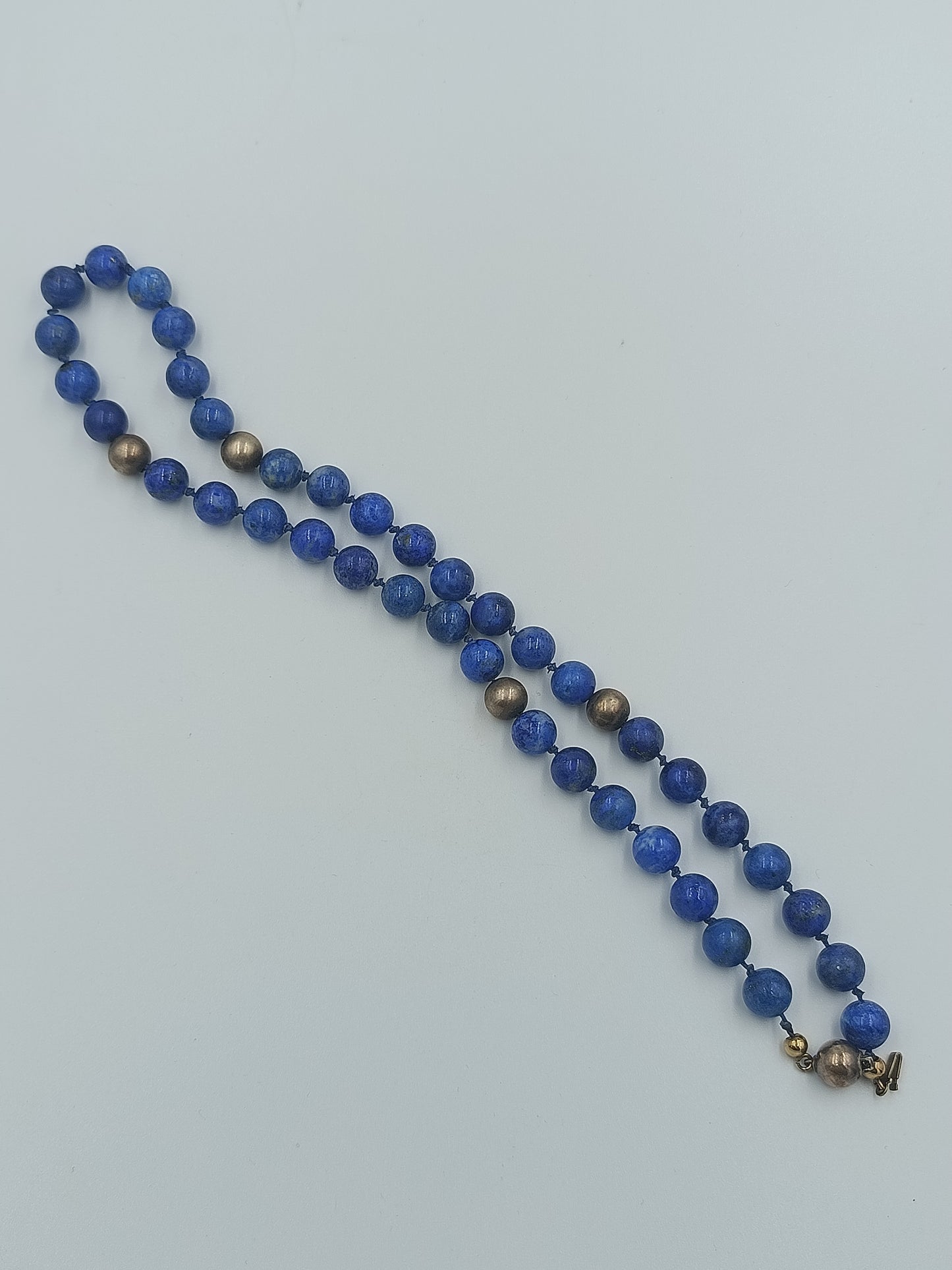 Lapis Lazuli Kette mit 585er Goldverschluss