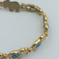 Vergoldetes Elefanten-Armband mit Türkis