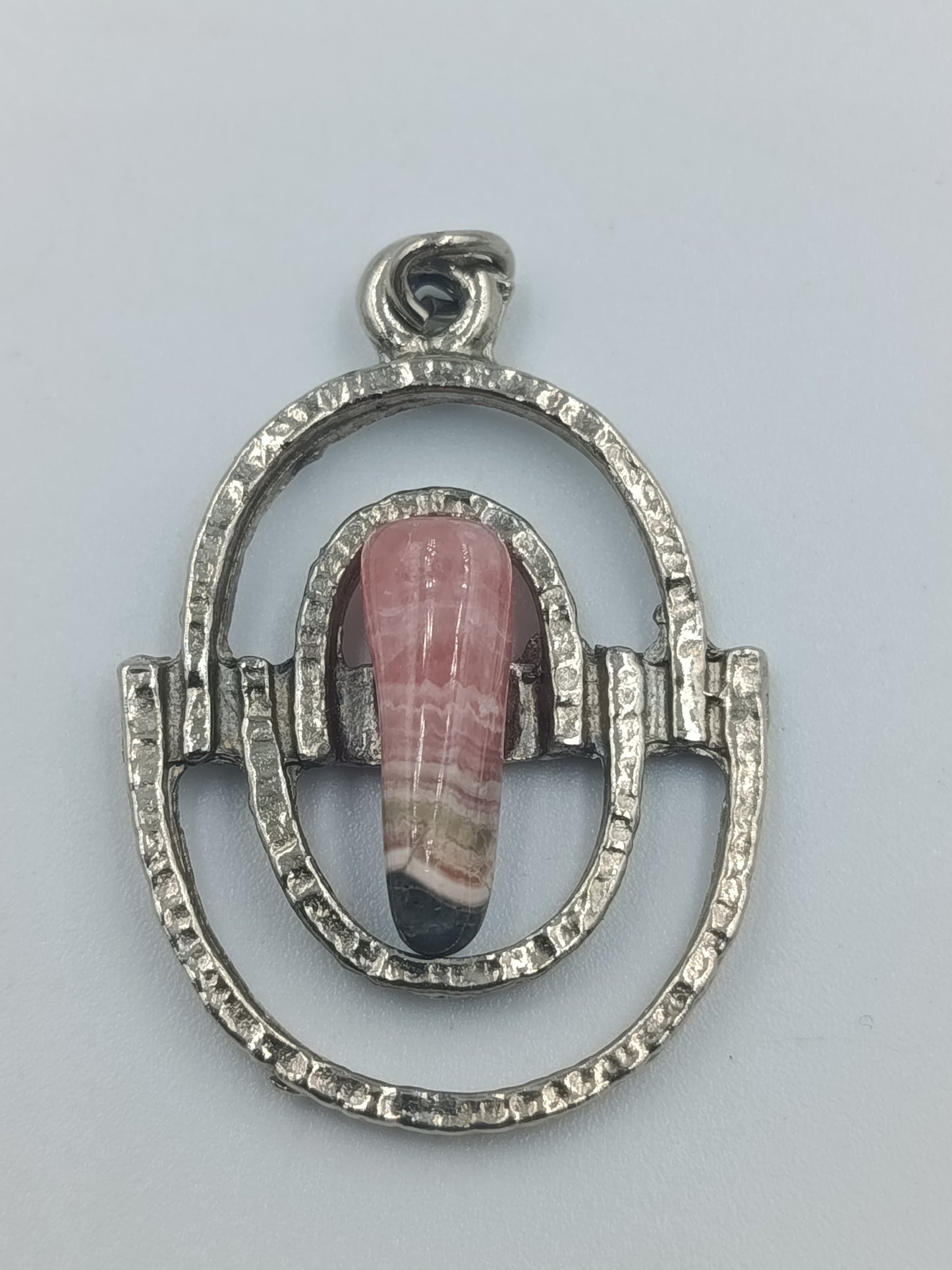 Vintage Silberanhänger mit Rhodochrosit