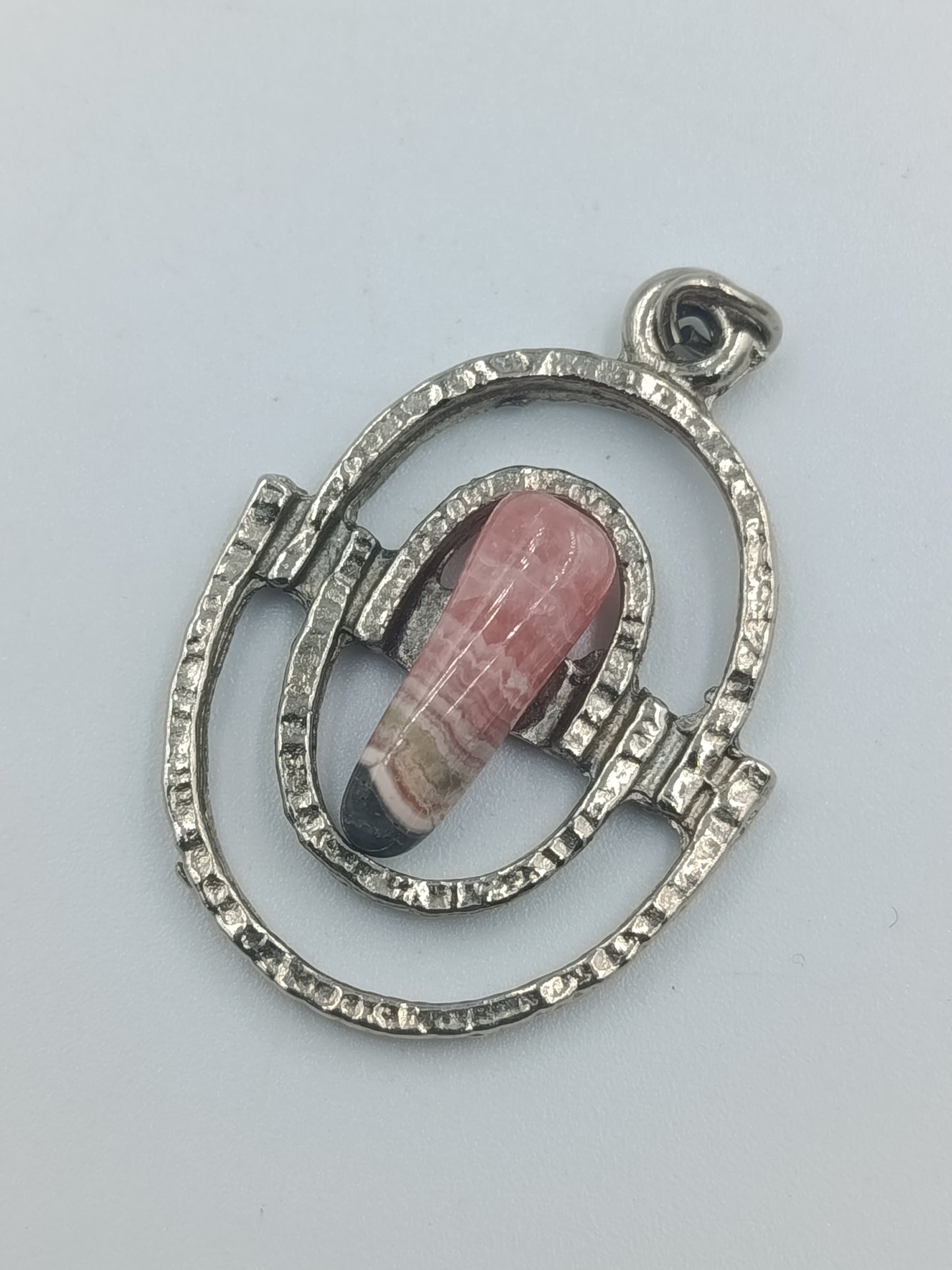 Vintage Silberanhänger mit Rhodochrosit