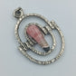 Vintage Silberanhänger mit Rhodochrosit
