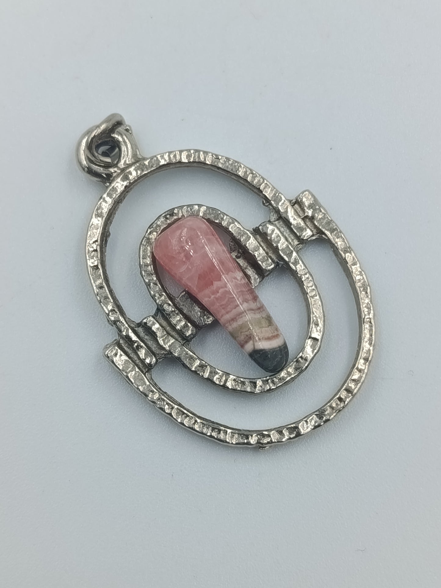 Vintage Silberanhänger mit Rhodochrosit