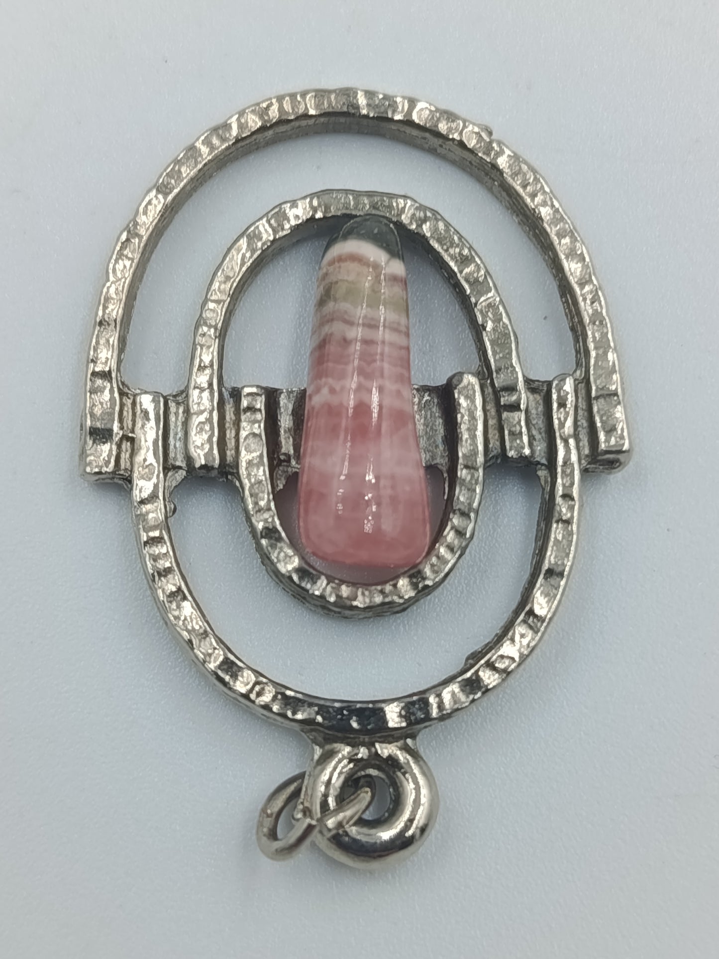 Vintage Silberanhänger mit Rhodochrosit