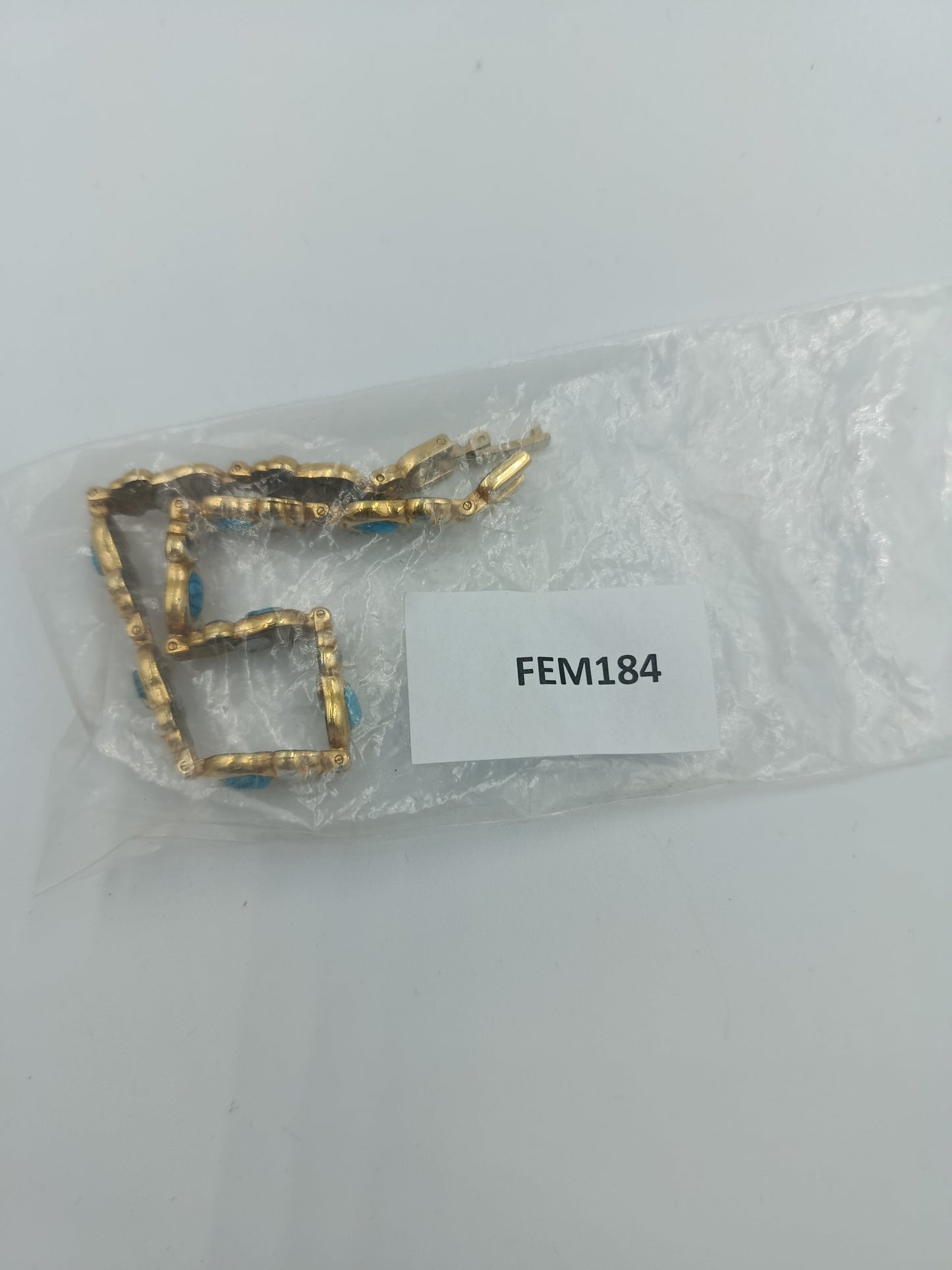 Vergoldetes Elefanten-Armband mit Türkis