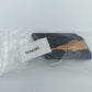 Vintage Lederbrosche mit Holz-Intarsie