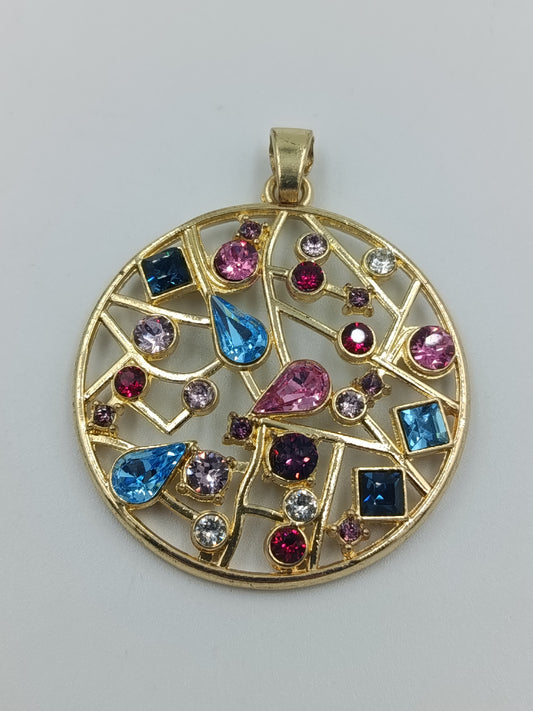 Großer bunter Statement-Anhänger